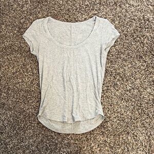American Eagle Outfitters Light Gray Scoop Neck Tee